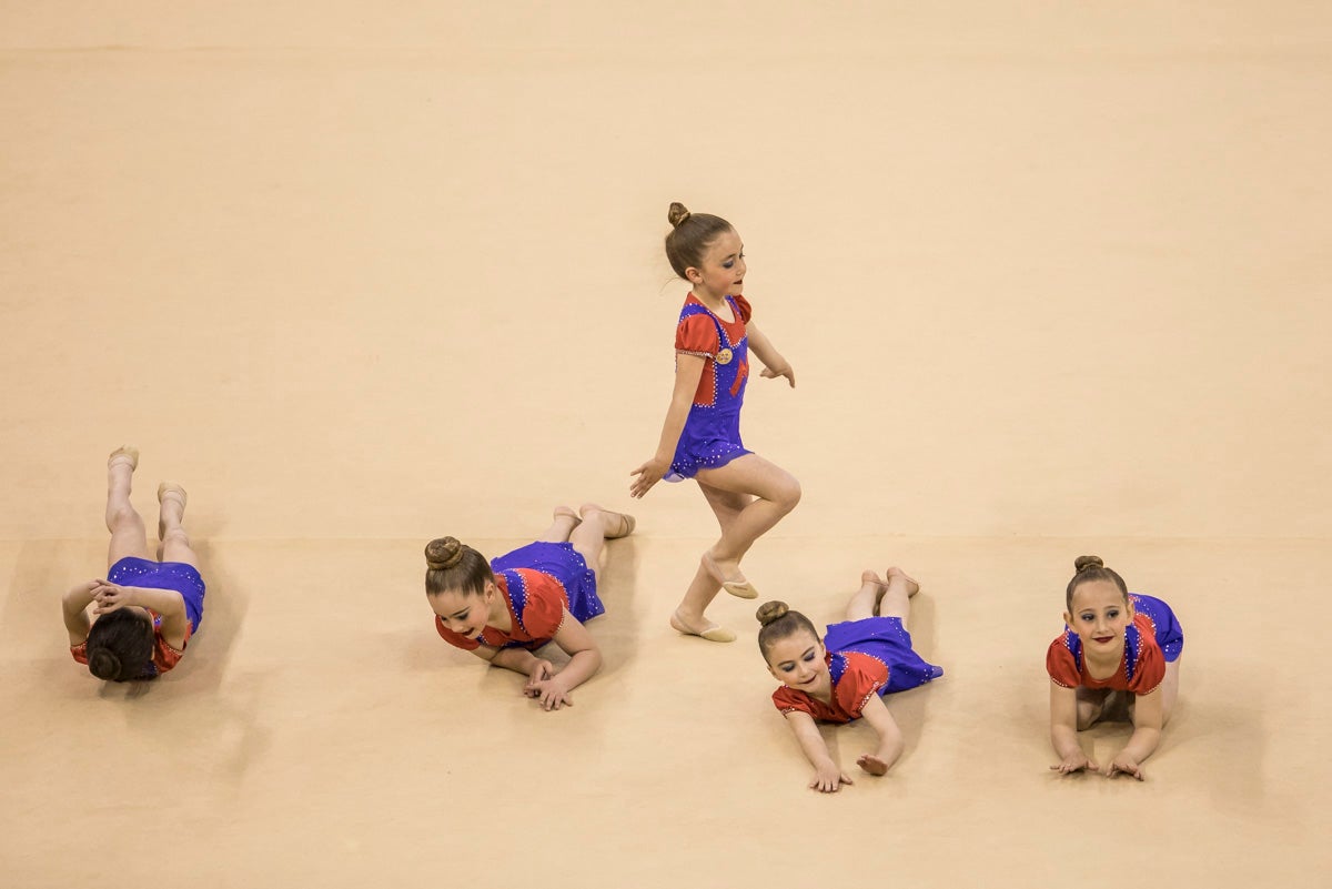 El Circuito Andaluz de gimnasia rítmica para la categoría de promesas se está celebrando en el Palacio de los Deportes. Más de dos mil niñas de toda la comunidad autónoma están poniendo sobre el tapiz todo lo aprendido y ensayado a lo largo del curso. 