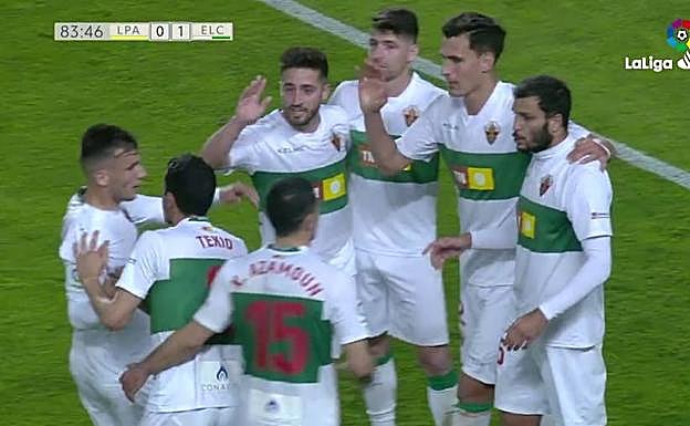 Carlos Castro, autor del mejor gol de la jornada en Segunda. 