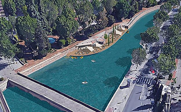 Recreación del proyecto que quiere impulsar el Partido Popular en el río Genil.