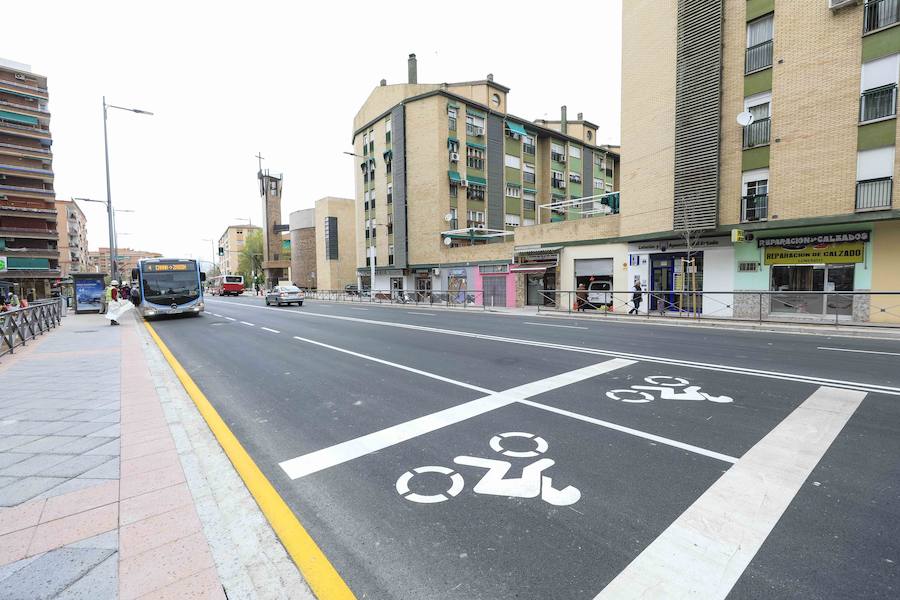 El tramo desde el puente de Zarabanda hasta la rotanda de la Circulación de la Encina luce tal y como prometió el Consistorio hace seis meses