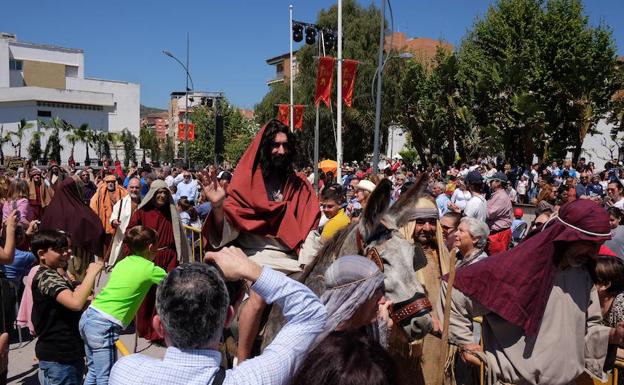 Representación de la entrada de Jesús en Jerusalén