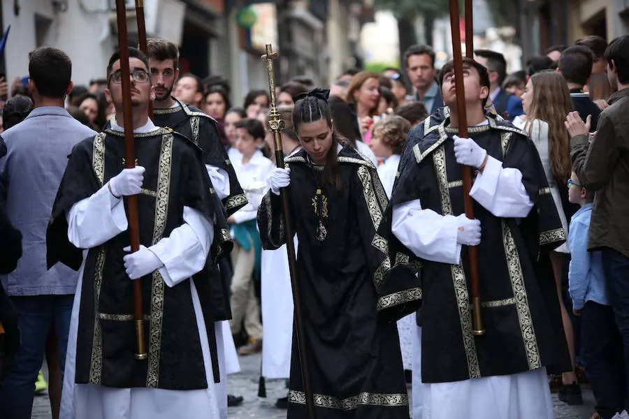 La Oración en el Huerto fue la última cofradía en iniciar su estación de penitencia en un Domingo de Ramos que salió a pedir de boca