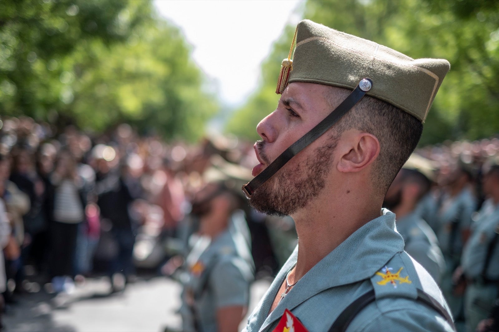 Los legionarios estarán esta tarde tras la cruz de guía de la cofradía de los Ferroviarios