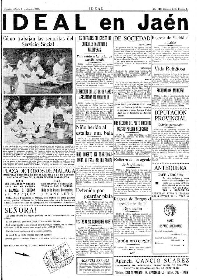 Noticias de Jaén en 1939.