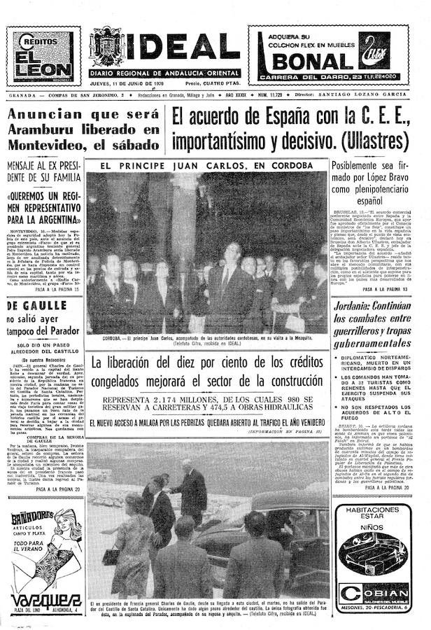 11 de junio de 1970 De Gaulle escribe sus memorias en el Parador de Jaén.