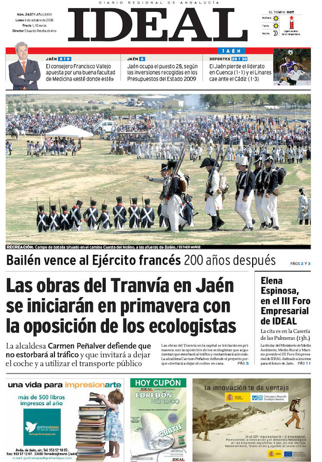 6 de octubre de 2008. Conmemoración de los 200 años de la Batalla de Bailén.