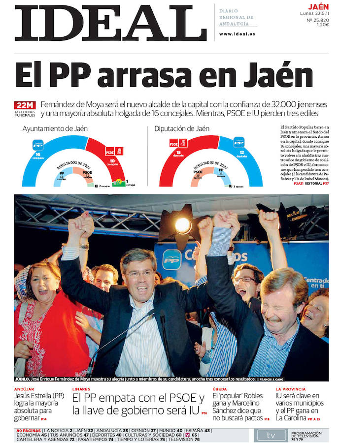 23 de mayo de 2011. Fernández de Moya, el más votado.