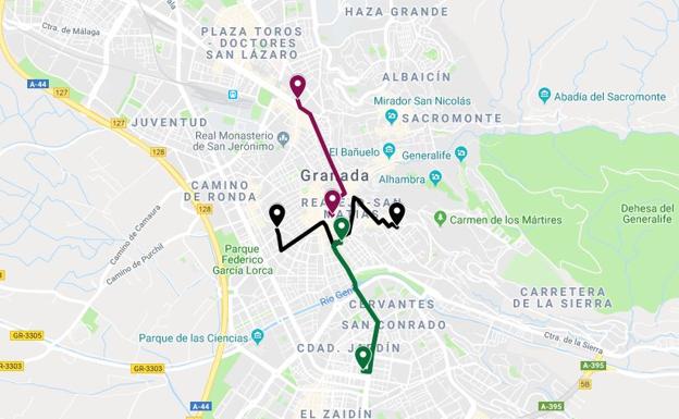 Cortes de tráfico previstos en Granada por las manifestaciones del 1 de mayo