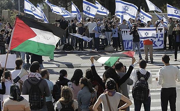 Manifestación en Jerusalén. 