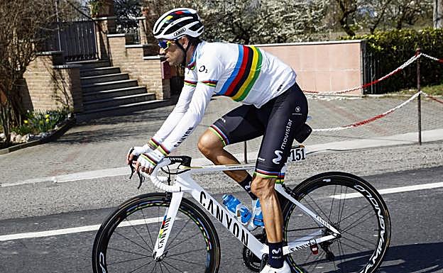 Alejandro Valverde, en una carrera de esta campaña