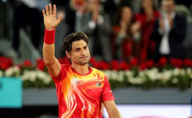 David Ferrer se despide del público de Madrid.