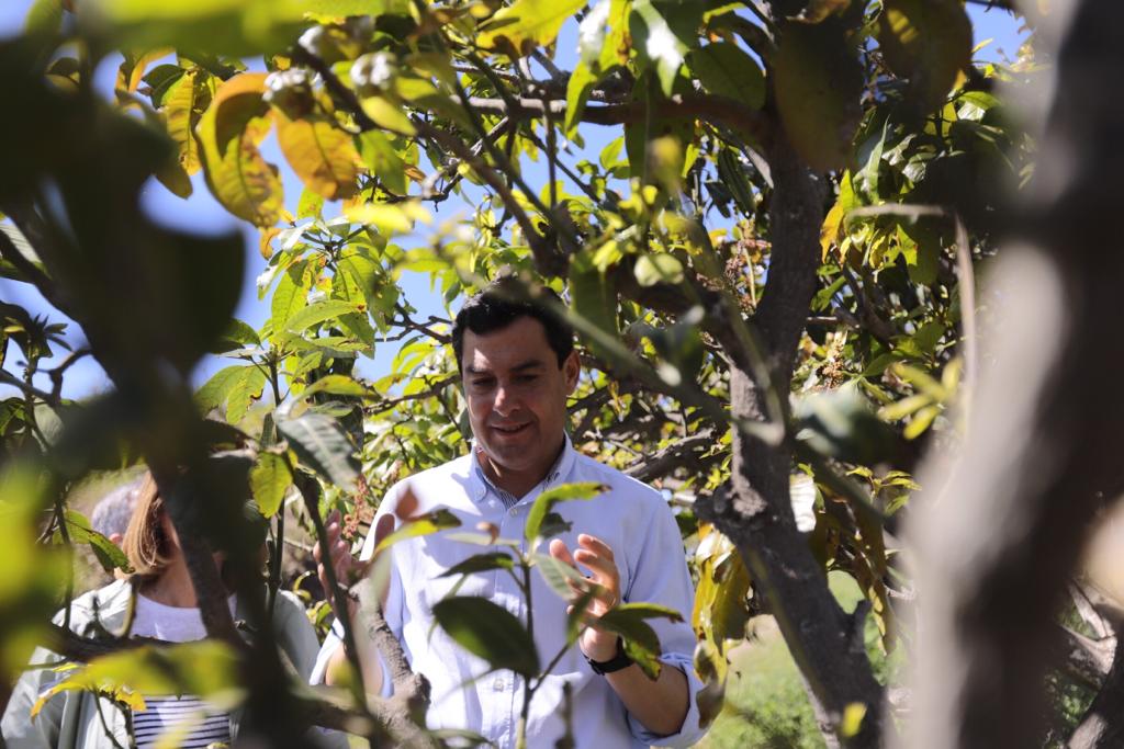 El presidente de la Junta de Andalucía ha estado en la ciudad costera, donde ha estado con la candidata popular 