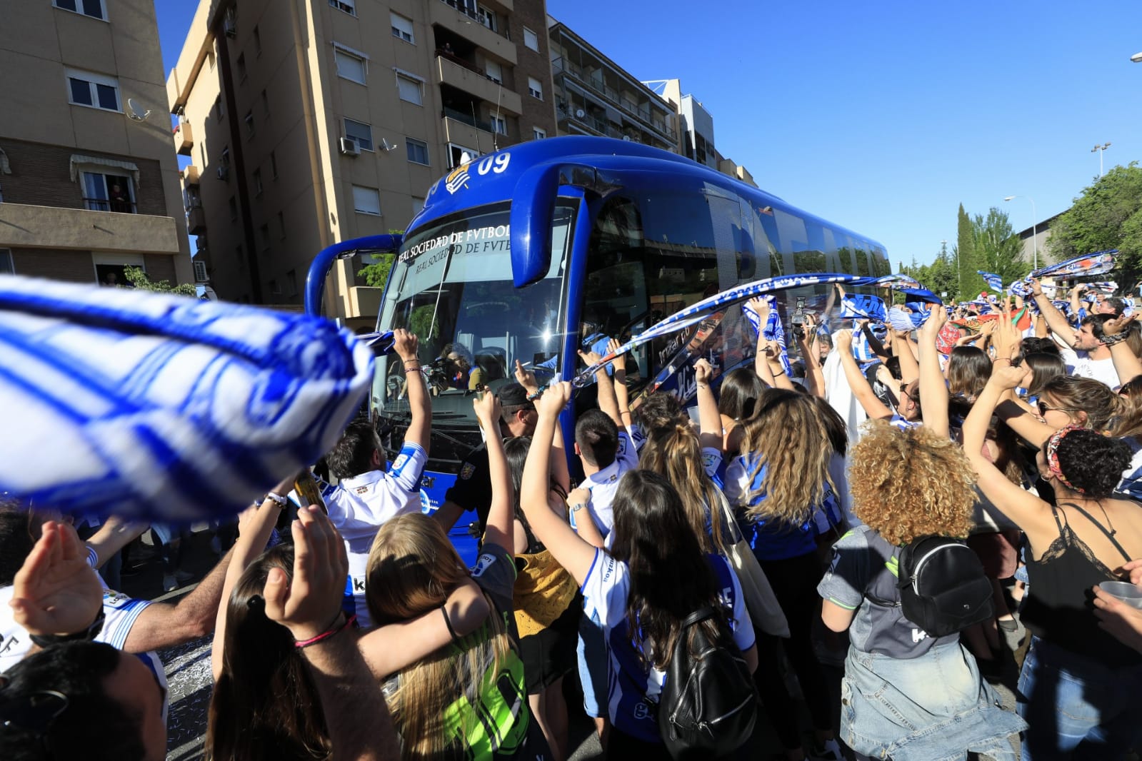 Este es el ambiente previo al encuentro entre el Atlético de Madrid y la Real Sociedad
