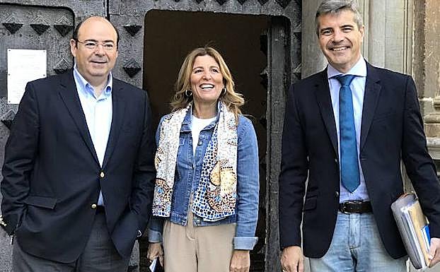 Sebastián Pérez, Eva Martín y César Díaz.