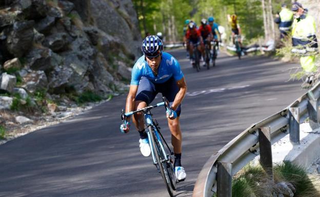 Mikel Landa, durante la decimotercera etapa. 