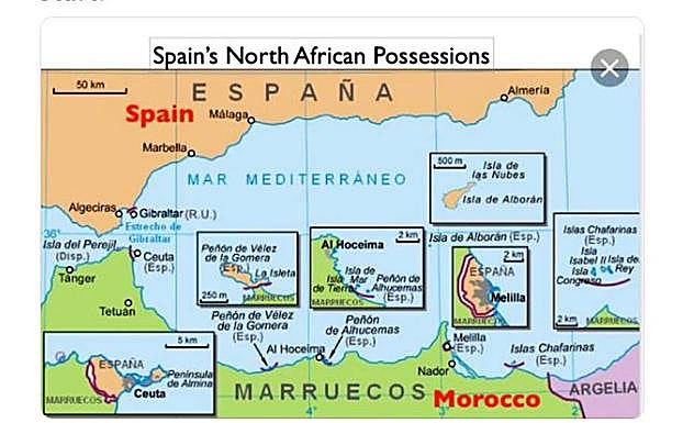 Mapa que ofrece en su cuenta Yair Netanyahu, recomentado a árabes y musulmanes liberar «tierras ocupadas»