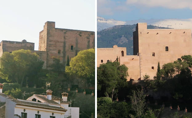 Mira la diferencia del antes y despuésde las Torres Bermejas tras su restauración.