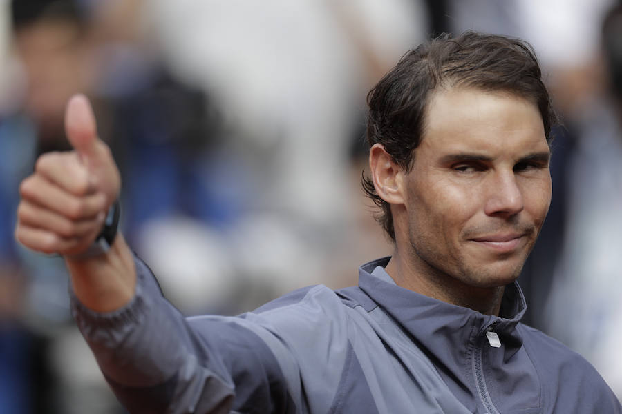Rafa Nadal, el gesto refleja su histórica carrera deportiva.