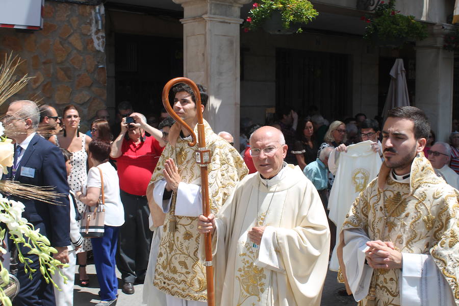 Abanicos, botellas de agua y hasta sombrillas abundaron para hacer frente al sol ante la multitudinaria procesión