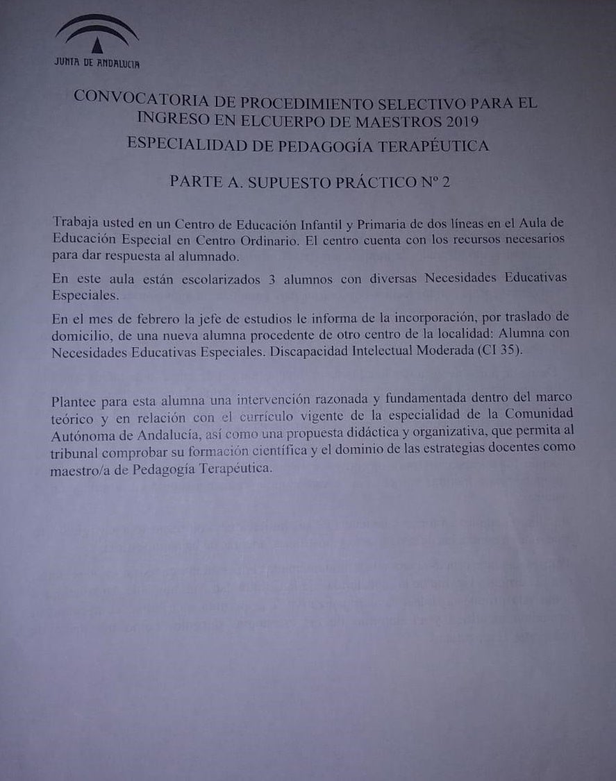 Supuesto práctico 2 del examen de este viernes.