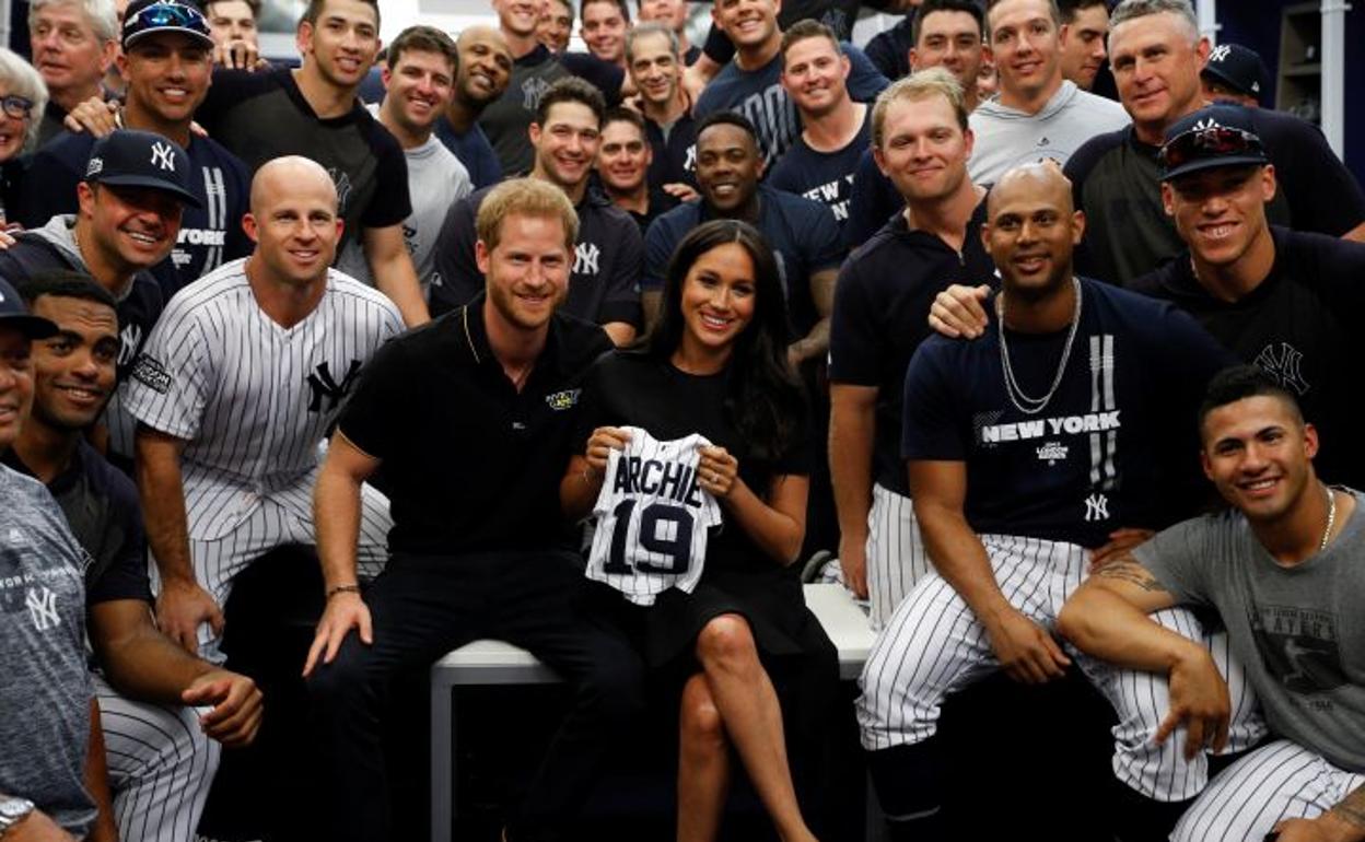 Meghan Markle reaparece en un partido de los Yankees