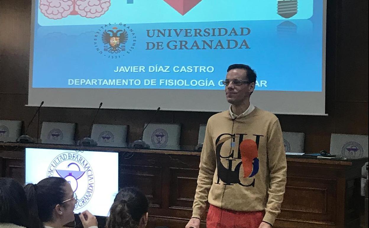 Javier Díaz durante un curso que impartió sobre inteligencia emocional