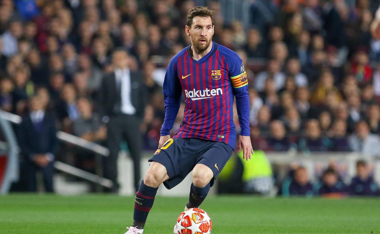 Messi, durante un partido de la pasada edición de la Champions. 
