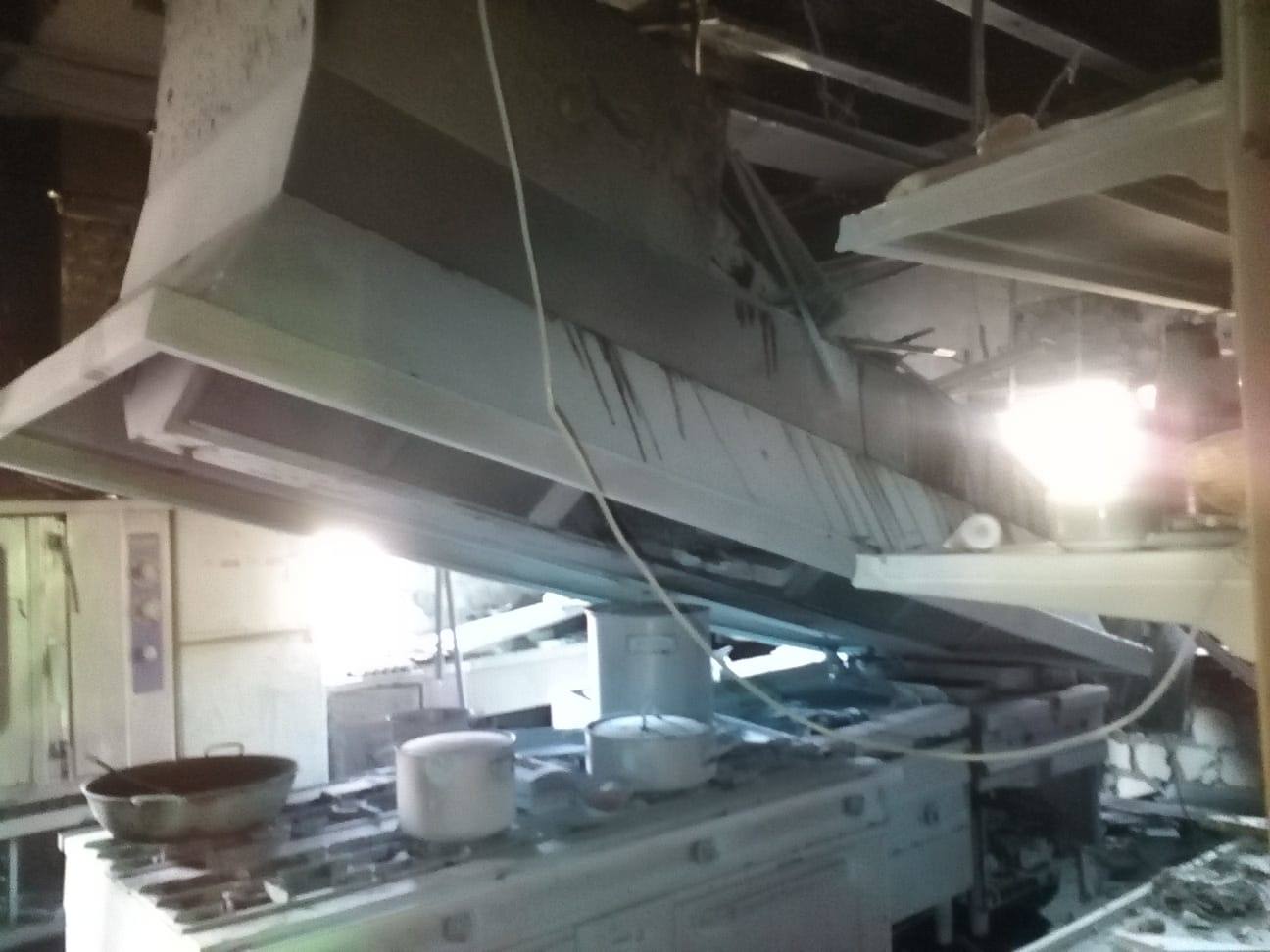 Aspecto de la cocina, donde se originó el fuego, tras el incendio. 