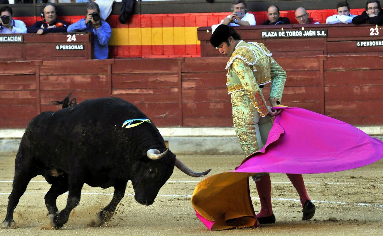Imagen de archivo de los toros en la Feria de San Lucas.