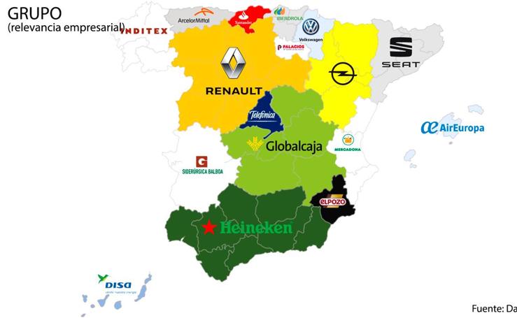 Un estudio crea un perfil de las marcas más consumidas en cada comunidad, plasmándolo en distintos mapas en los que se aprecian las diferencias de consumo entre cada una de ellas