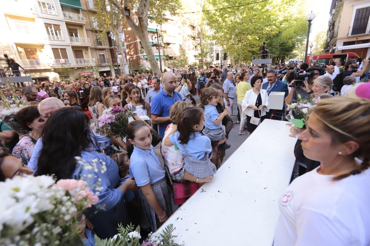 Miles de granadinos se reúnen en la Carrera para llenar de color la Basílica de las Angustias 