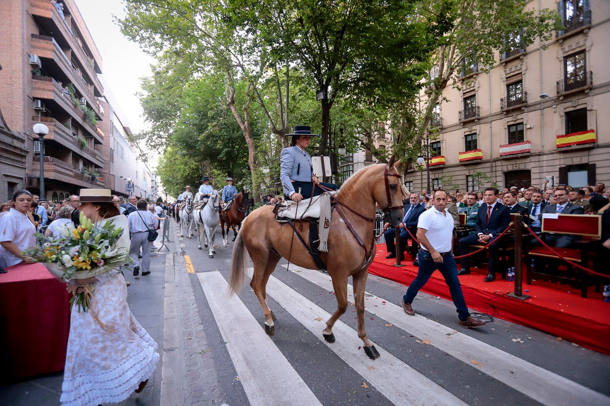 Miles de granadinos se reúnen en la Carrera para llenar de color la Basílica de las Angustias 