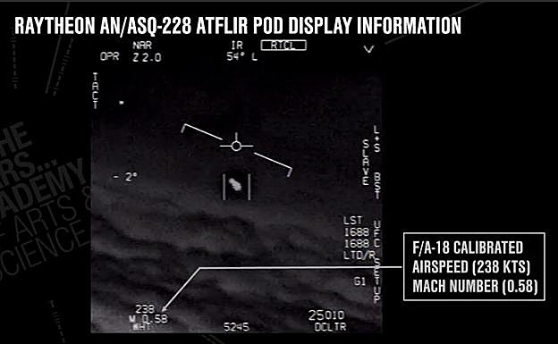 Video grabado por un cazabombardero F-18 de la US Navy.