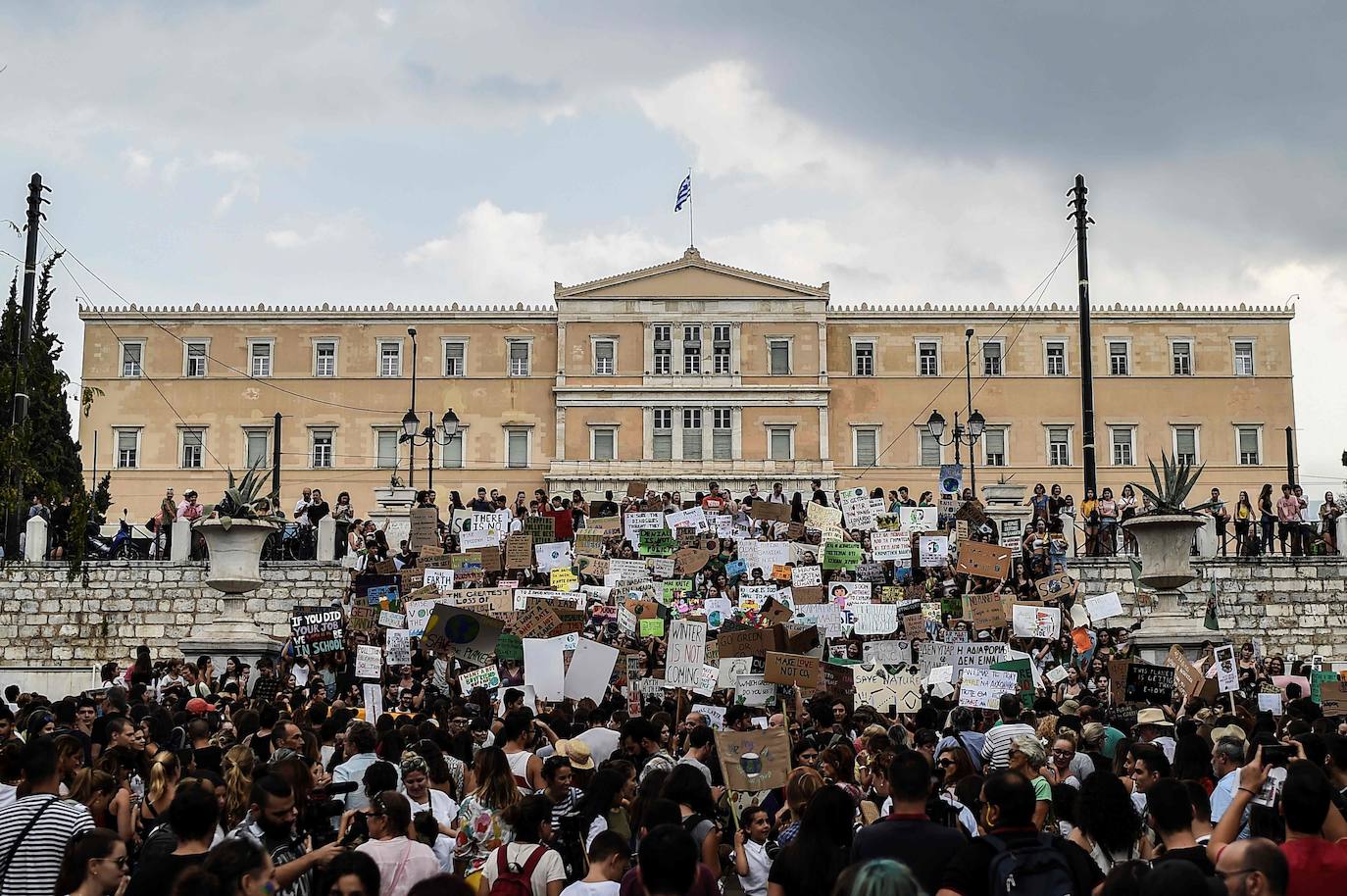 Protesta en Grecia. 