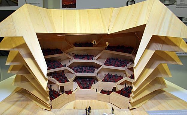 Maqueta de 'Granatum', proyecto ganador del concurso de diseño del gran espacio escénico presentado en 2009.