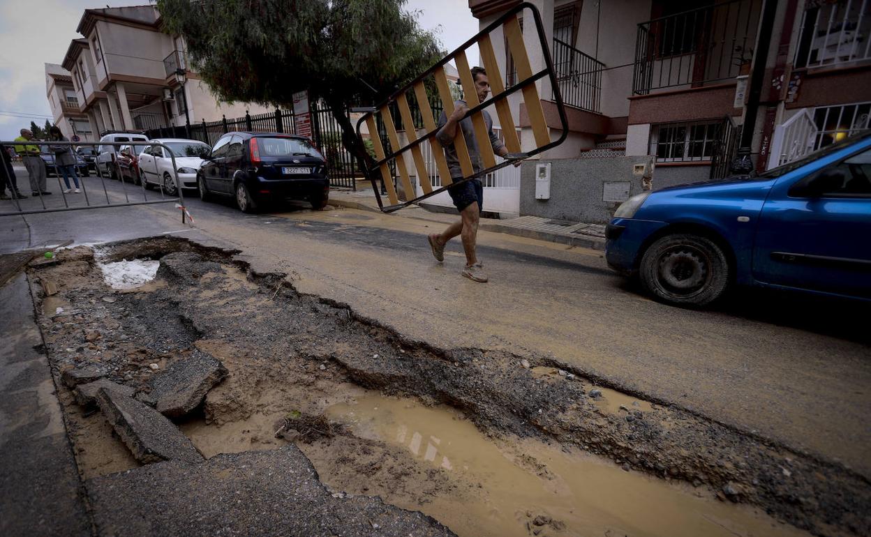 El pueblo de Las Gabias ha recibido más de 100.000 euros para arreglar los daños que ha dejado la tormenta. 