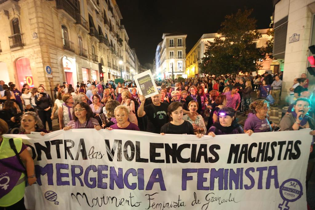 Miles de personas convierten el Centro de la ciudad en violeta con una movilización para exigir seguridad «al volver a casa» y acabar con las muertes por violencia de género 