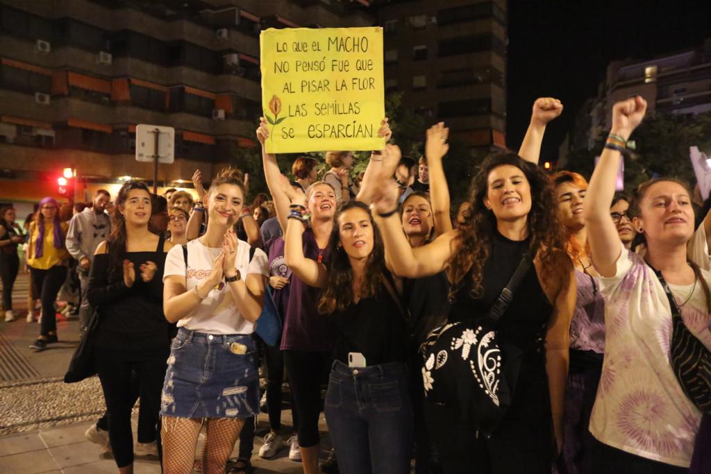 Miles de personas convierten el Centro de la ciudad en violeta con una movilización para exigir seguridad «al volver a casa» y acabar con las muertes por violencia de género 