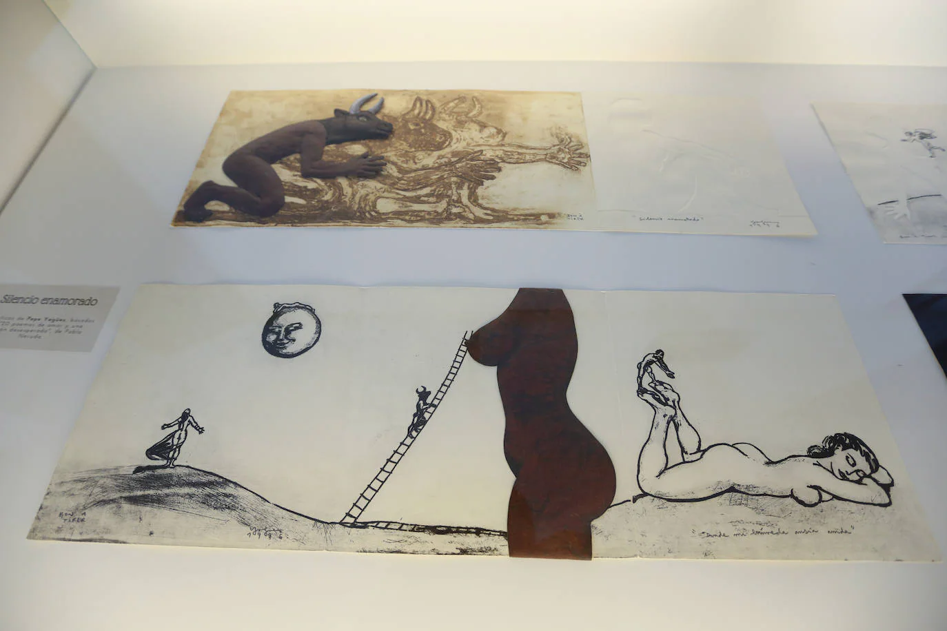 El artista Pepe Yagües convierte versos de Lorca, Miguel Hernández, Neruda, Borges y Virgilio en un centenar de obras entre pinturas, grabados y esculturas 