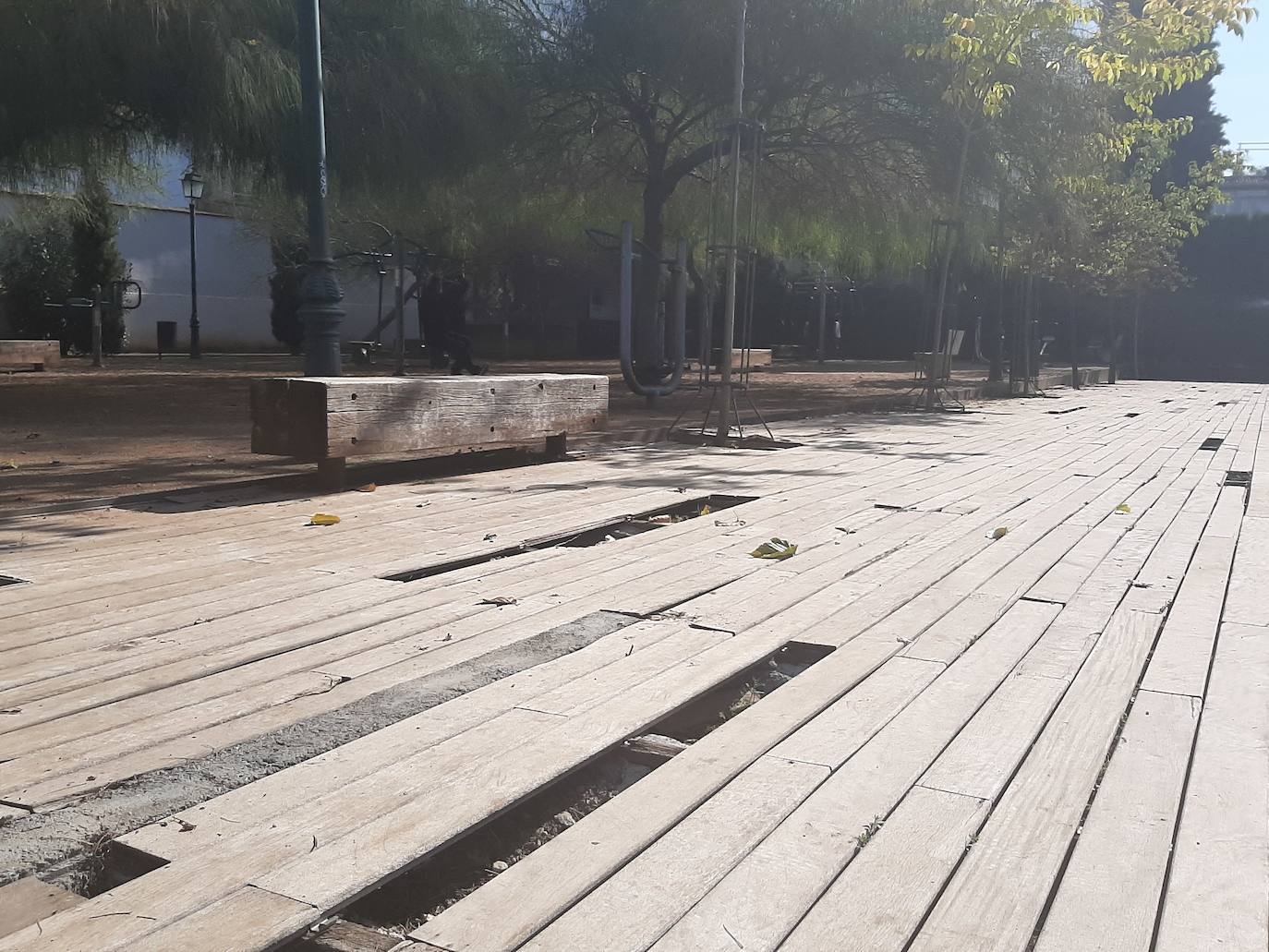 Fotos: Este es el mal estado del parque del Cuarto Real de Granada