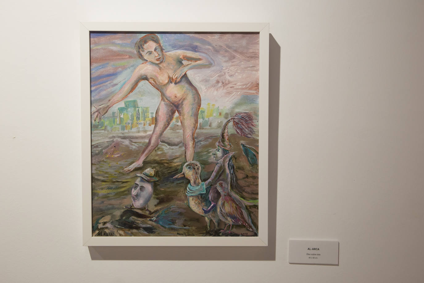 La muestra, denominada 'Poetas desafectos, excéntricos romeros', se compone de 60 piezas entre pinturas, esculturas y dibujos y se puede visitar en Armilla 