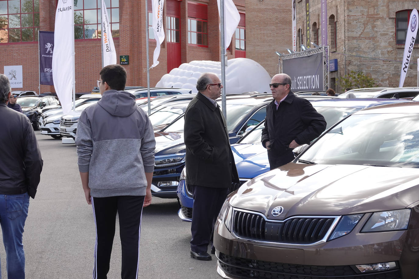 Cientos de coches lucen entre las banderas que ondean anunciando las firmas y los concesionarios oficiales que, saben, es una oportunidad única para adquirir vehículos con grandes descuentos