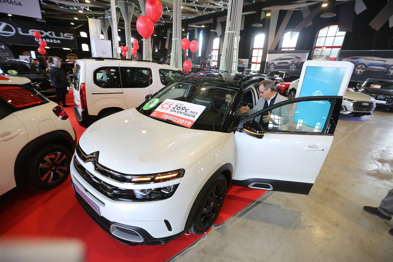 Cientos de coches lucen entre las banderas que ondean anunciando las firmas y los concesionarios oficiales que, saben, es una oportunidad única para adquirir vehículos con grandes descuentos