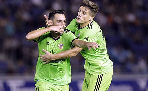 Sergio Aguza jugó de inicio ante el Tenerife y logró el 1-3 definitivo. 