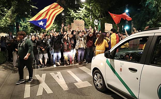 La manifestación en protesta por la sentencia del Procés, el pasado 16 de octubre. 