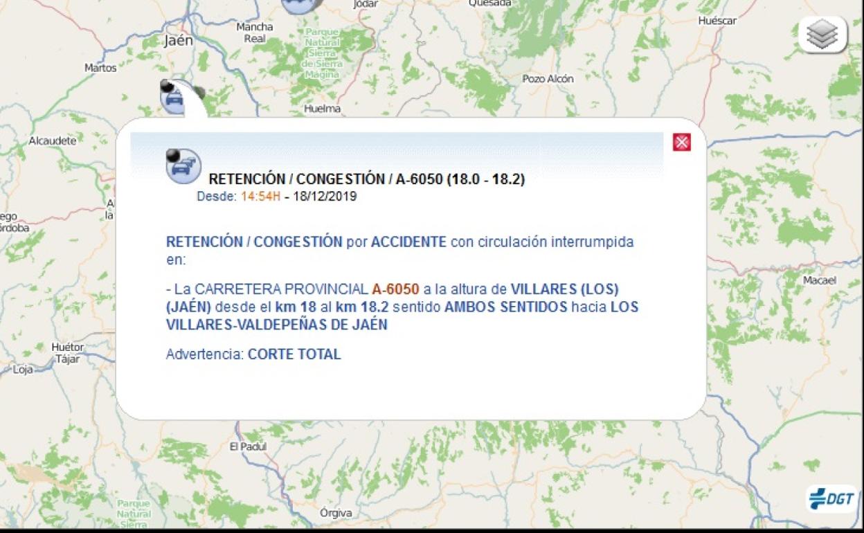 Accidente en Jaén | Una colisión de dos furgonetas a la altura de Los Villares se salda con dos heridos