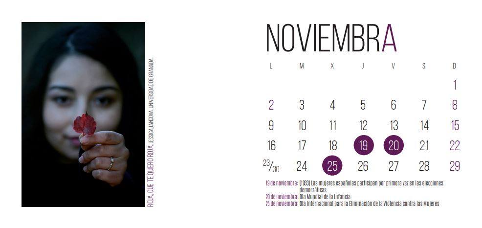 La Unidad de Igualdad de la UGR edita su tradicional calendario con las fotografías ganadoras del certamen «Yes women can, we could»