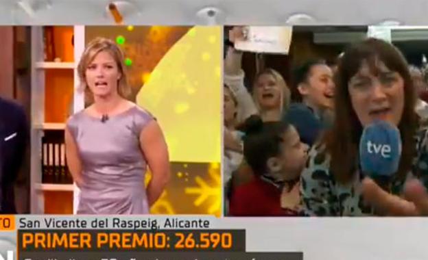 La verdad tras el vídeo de la reportera de TVE que anunció que le había tocado 'el Gordo': «Pido perdón»