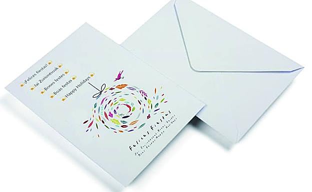 Réplica de la tarjeta enviada por el presidente del Gobierno en funciones.