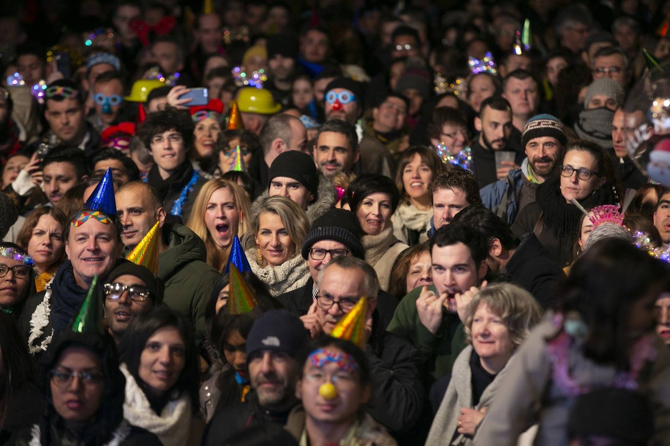 Miles de personas dsifrutaron de la Nochevieja en la capital